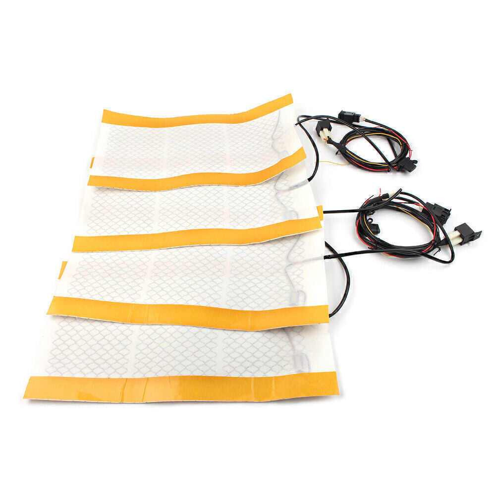 12V Carbon Fiber Car for Seat Heat Pads Kit Round Switch Cushion Set Universal UK