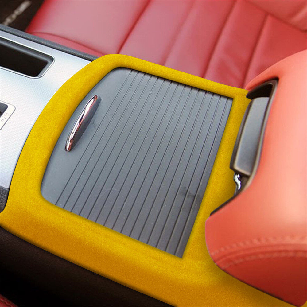 Suede Yellow Central Water Cup Holder Panel Cover Fit for Dodge Charger 2015-23