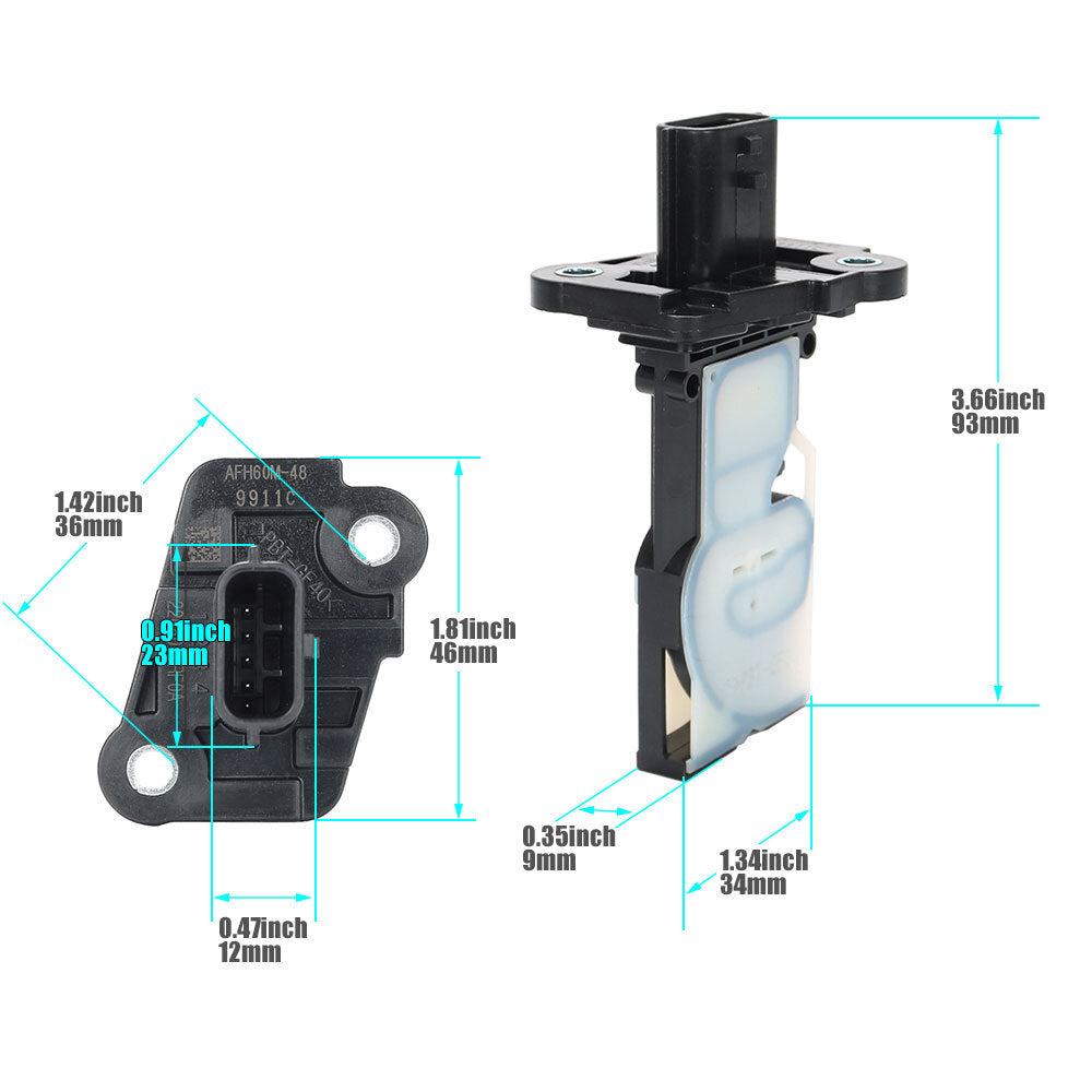 Mass Air Flow Sensor for Nissan Pathfinder Rogue Sport Sentra 1.8L 22680-BV80B