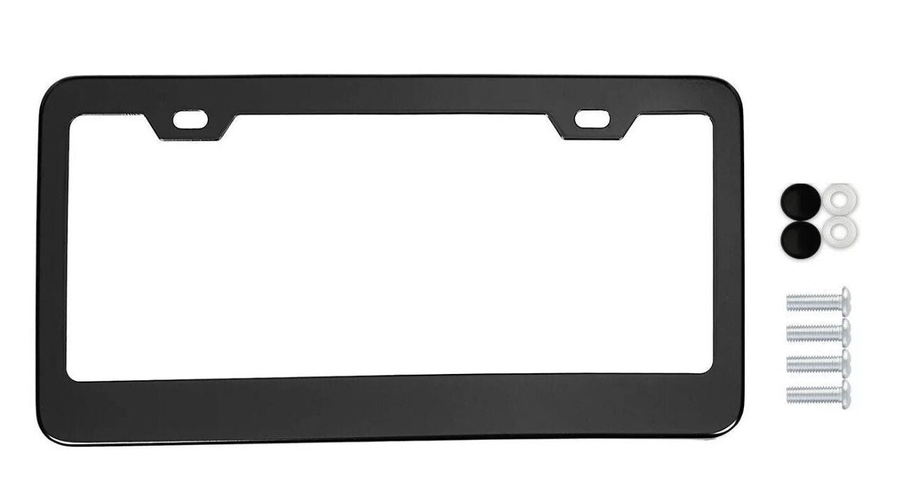 Car license plate cover, frame cover, trunk black standard metal, suitable for Toyota 2x