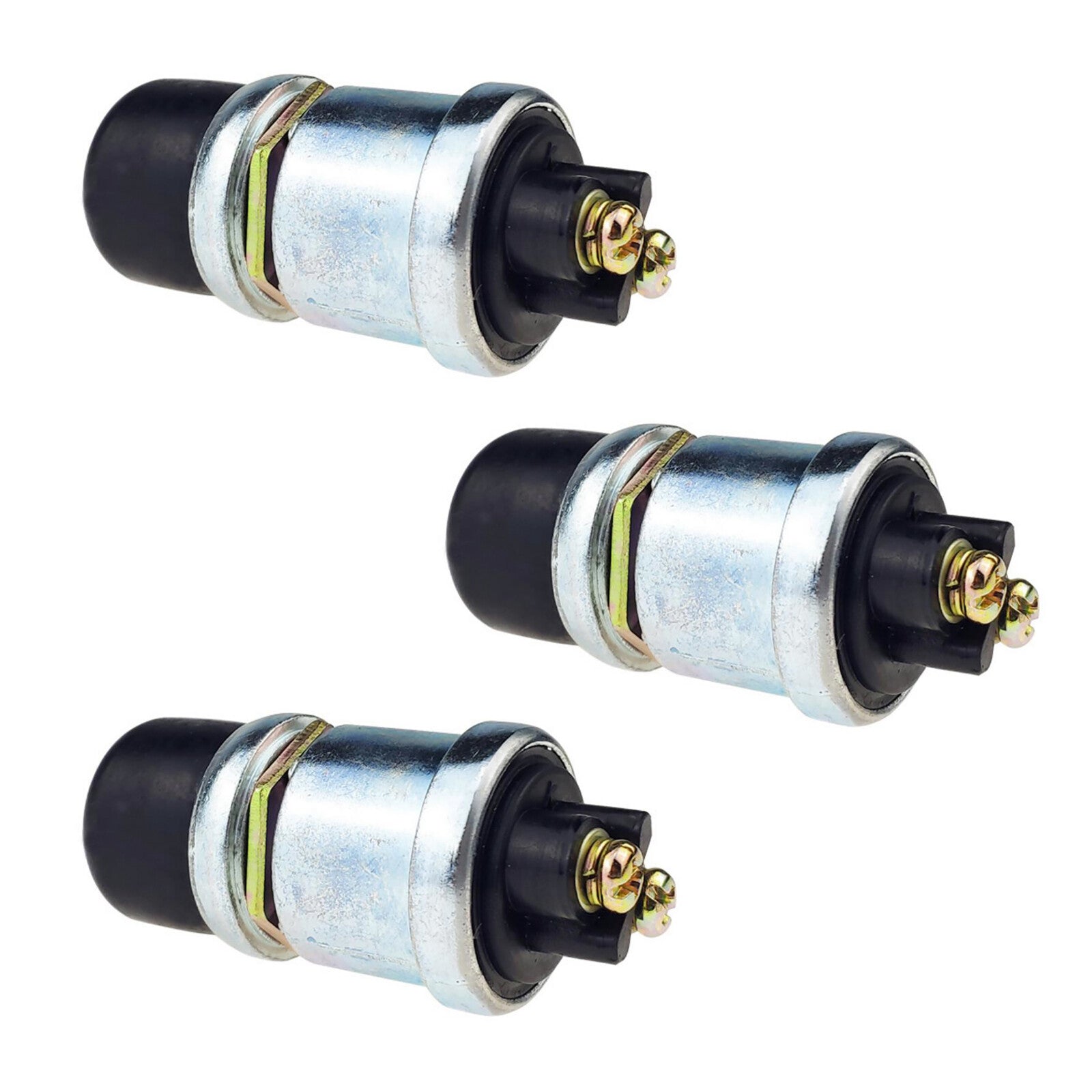 3PCS Waterproof Heavy-Duty Momentary Push-Button Starter Switch For Automotive