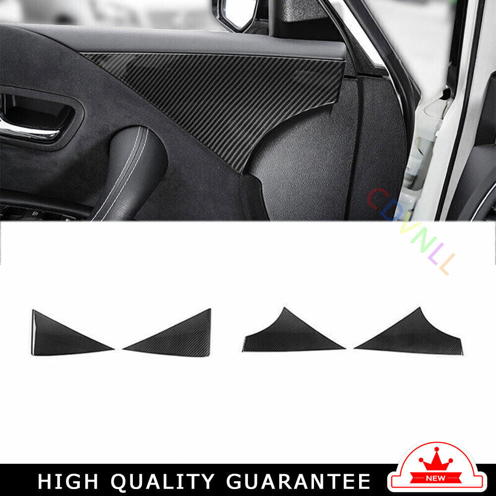Inner Door Panel Cover Trim 4 Fit for Nissan Armada Y62 2017-2020 Carbon Fiber