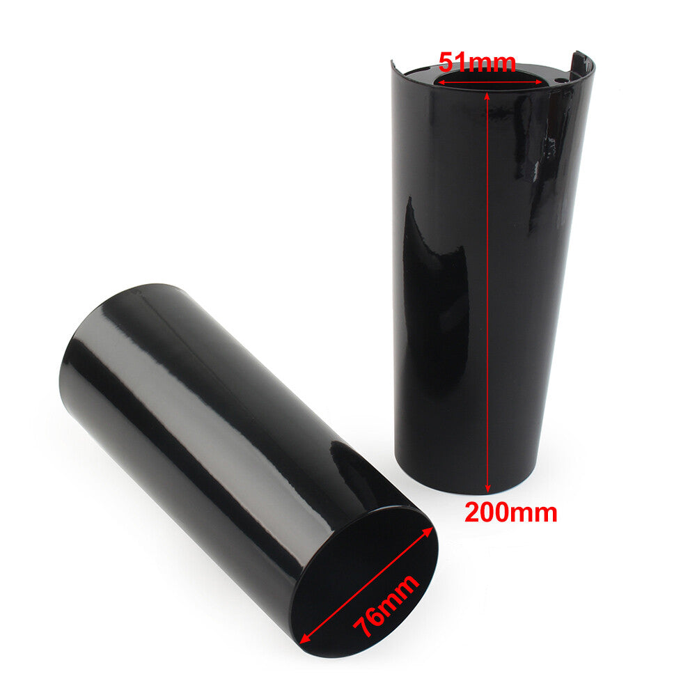 Fit for Harley Electra Tri Glide FLHX +2 Smooth Fork Tube Slider Covers Cowbells UK