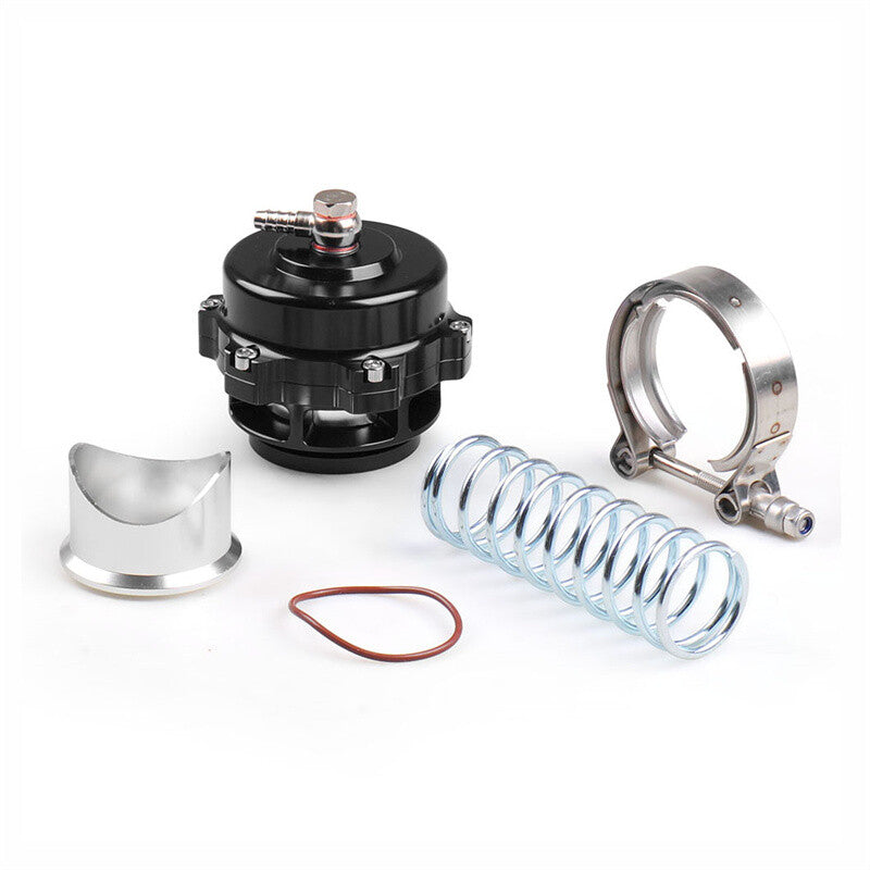 Universal Black 50mm Blow Off Valve BOV with V-band Clamp Aluminum Flange Spring