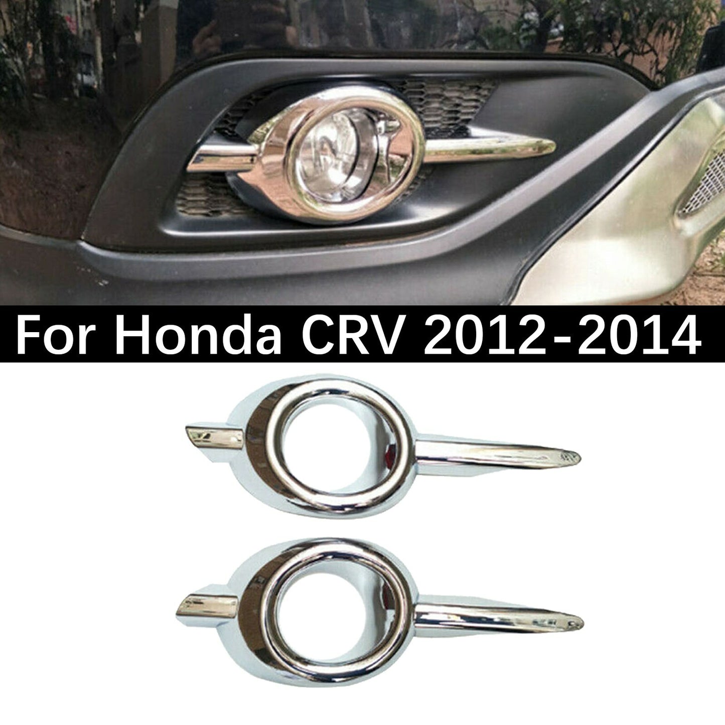 for Honda CRV 2012-2014 Chrome Front Fog Light Lamp Cover Trim Moulding AP