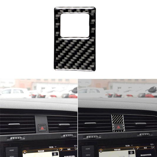 Carbon Fiber Interior Warning Light Frame Cover Trim for VW for Golf MK7 2013-2017