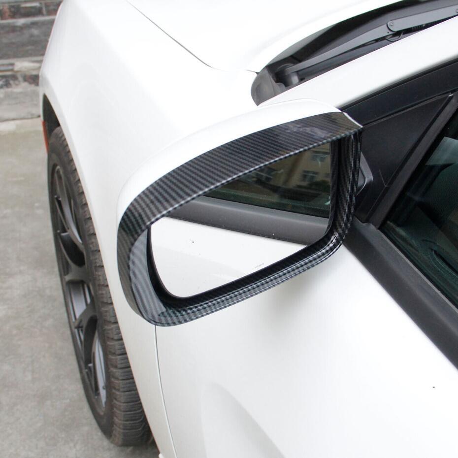 For 2015-2023 for Dodge Charger Carbon Fiber Rearview Mirror Rain Eyebrow Cover Trim