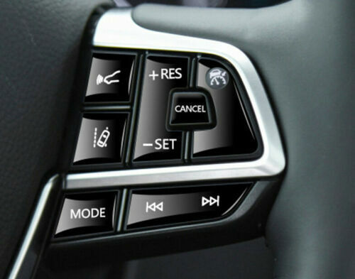 13p for Toyota Highlander 2020-2022 Black Inner Steering Wheel Button Frame Trim