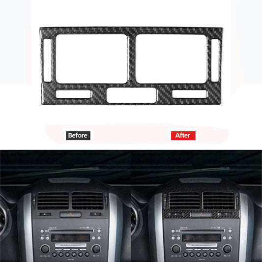 Carbon Fiber Center Air Vent Outlet Cover Trim for Suzuki Grand Vitara 2006-2013
