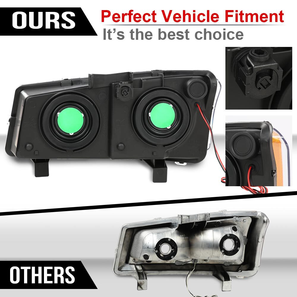Chrome-encased headlights and bumper suitable for 03-07 for Chevrolet Silverado/Avalanche