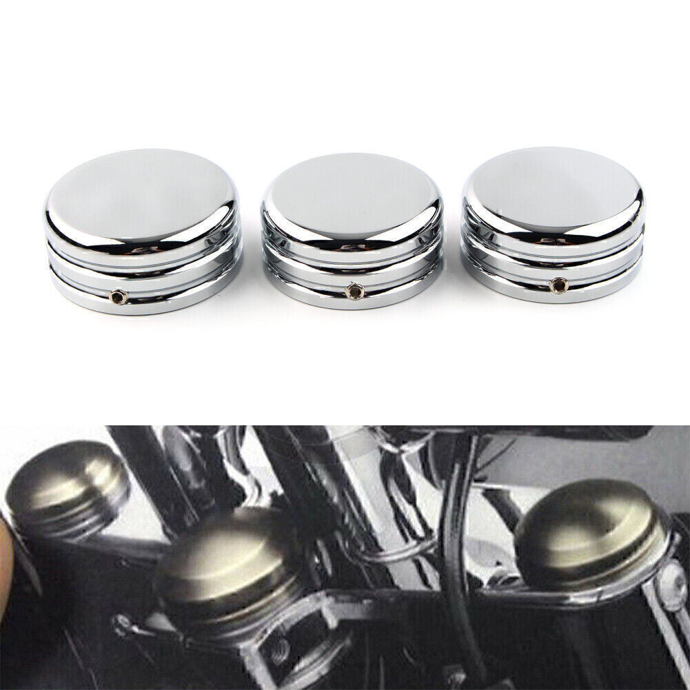 CNC Upper Fork Stem Nut Cover for Harley Sportster 883 Iron Low XL883L Chrome