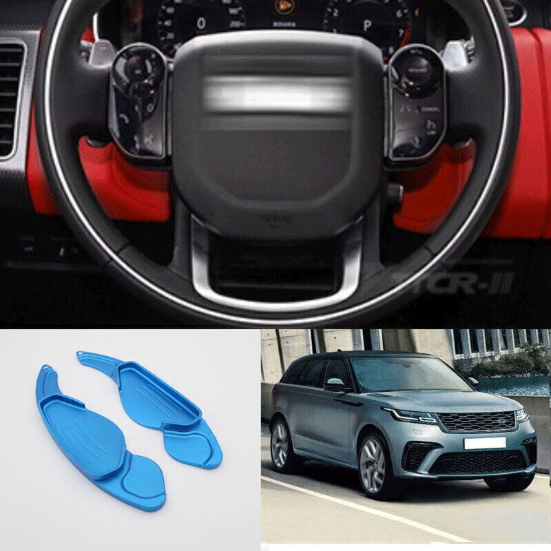 for Range Rover Velar 18-23 Blue Alloy Steering Wheel Shift Paddle Extension 2X