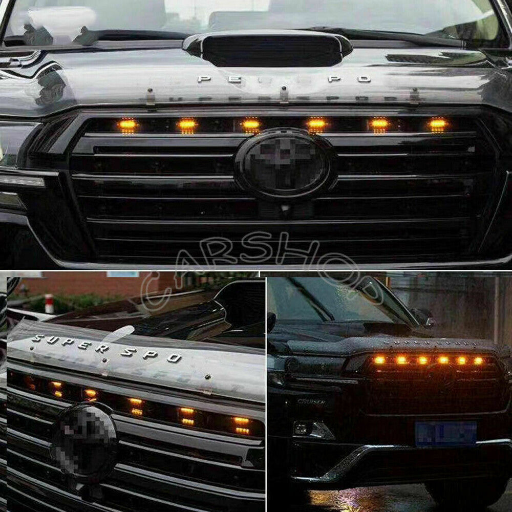 LED Front Grille Light Bar Belt Lamp Refit for Toyota for Land Cruiser LC200 2016-21