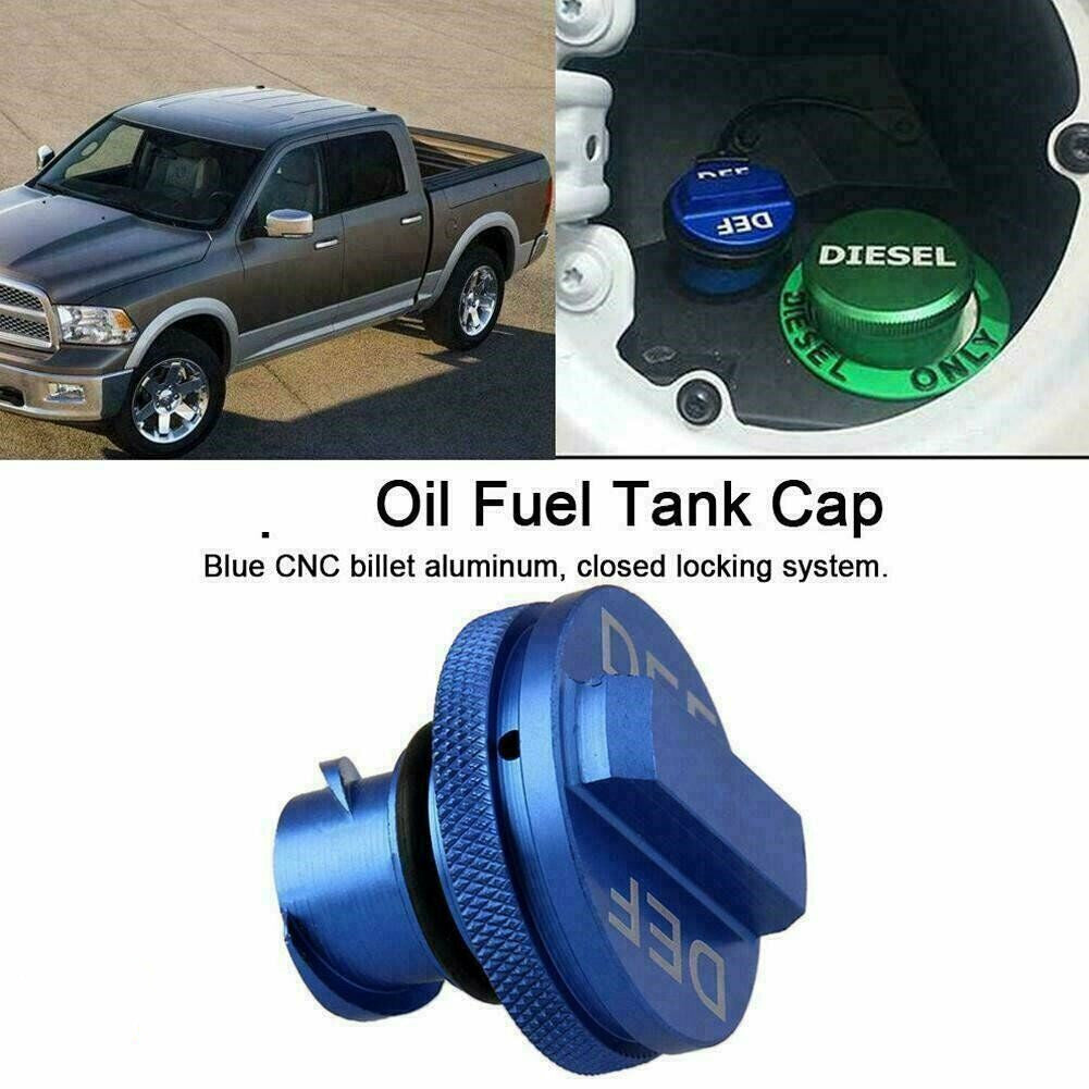 DIESEL fuel caps and DEF caps fit 2013-2018 for Dodge for Ram 2500 3500 aluminum.