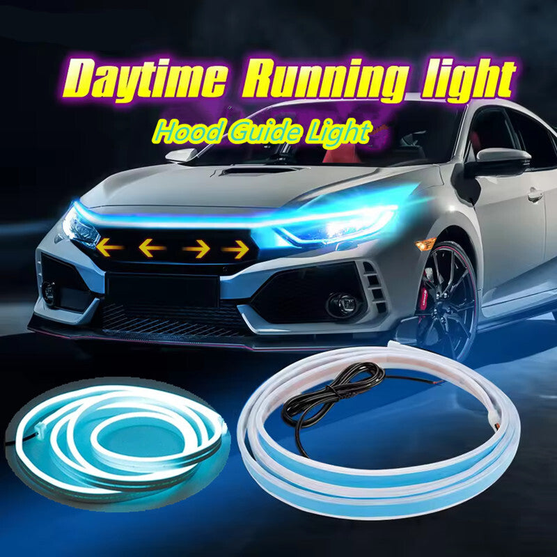 1PC Car Hood Lights Strip Universal Engine Hood Guide Decorative Running LAMP