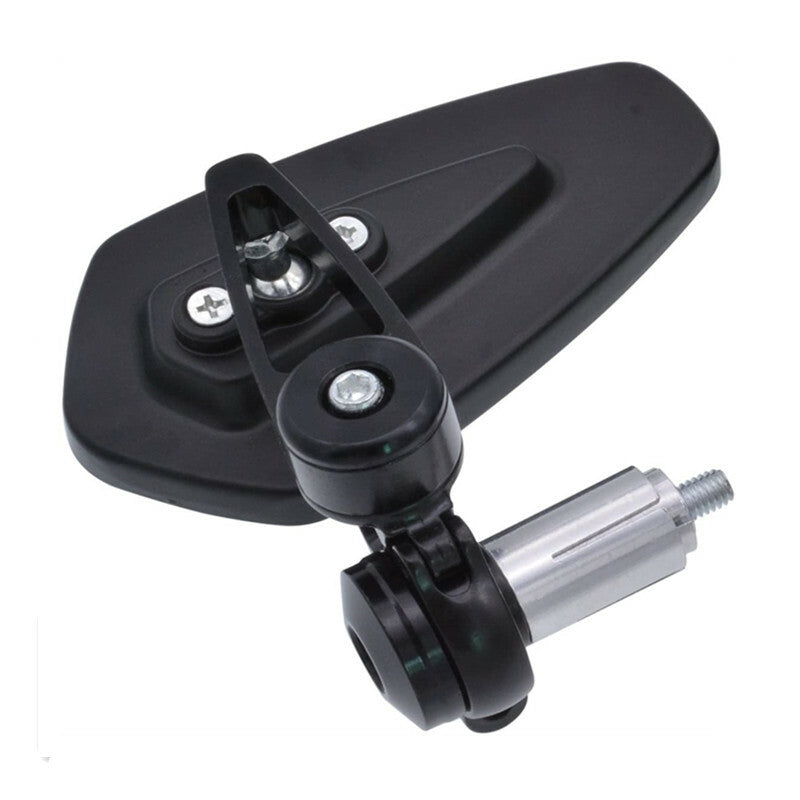 2Pcs Motorcycle Aluminum Rear View Black Handle Bar End Side Rearview Mirrors