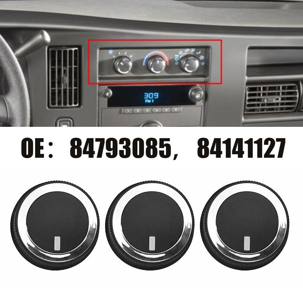 3x AC Heater Control Knob Air-con Buttons Switch for Chevrolet Express 84793085