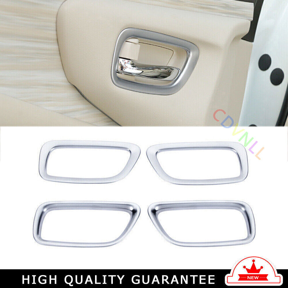 4X Inner Door Handle Lock Frame Cover Trim for Nissan Murano 15-24 Silver Matte