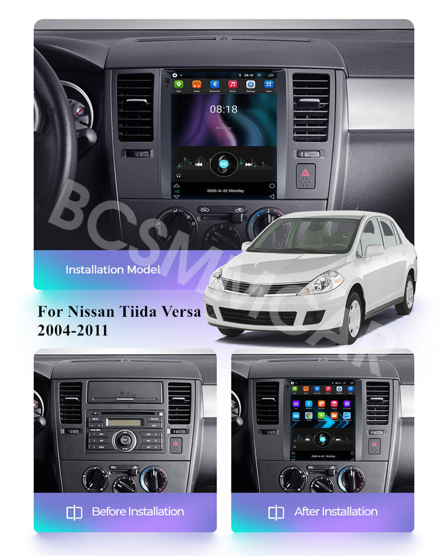 9.7 Android 13 Car Stereo Player Radio BT Fit for Nissan Tiida Versa 2004-2011