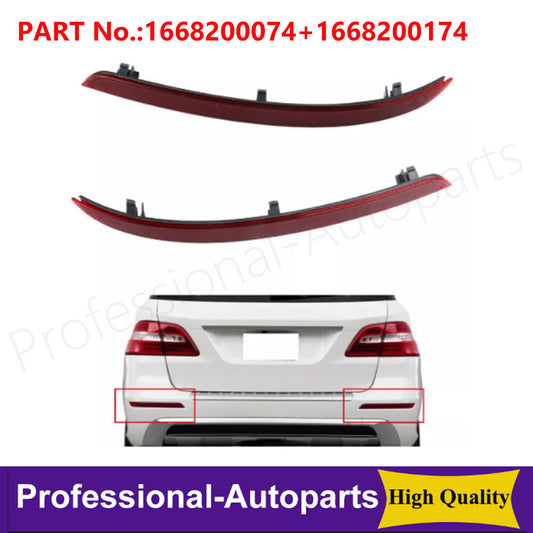 1Pair Rear Bumper Reflector Light Fit for Mercedes Benz ML350 16-18 GLE350