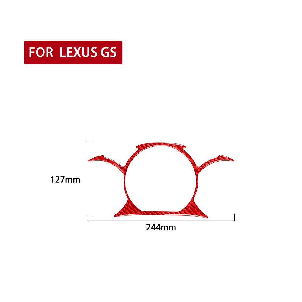Red Carbon Fiber Interior Dashboard Speedometer Cover Fit For Luxus GS 2006-2011