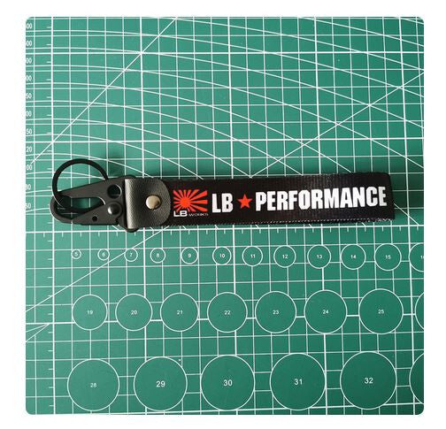 Car keychain/key ring with lanyard - LB performance car accessories suitable for Mazda .