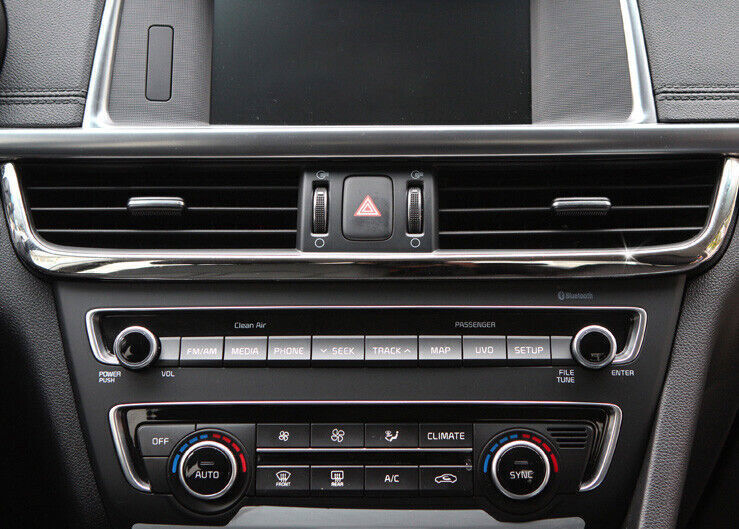 Middle Air Outlet Vent Cover Trim Fit for Kia K5 Optima Pro 2016-20 Silver Steel