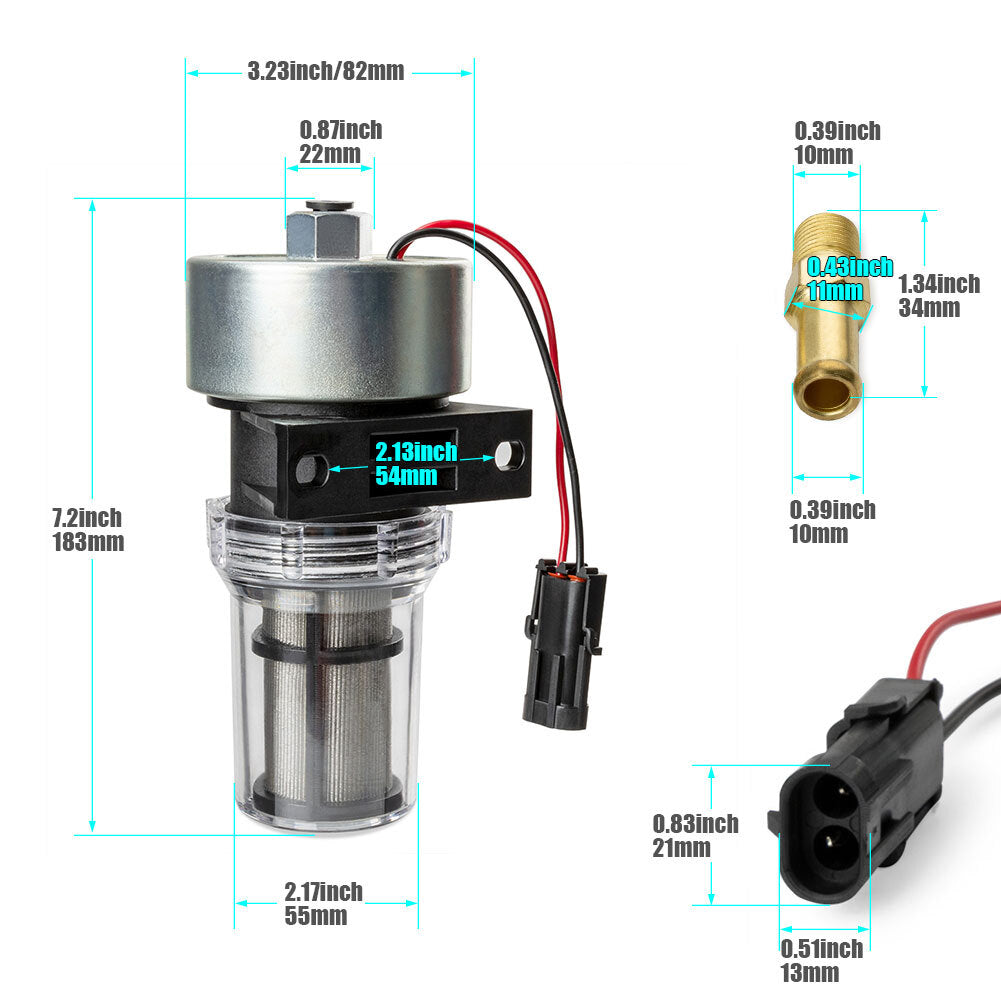 2x New 12V Diesel Fuel Pump For Thermo King 41-7059 Carrier 30-01108-03 40223