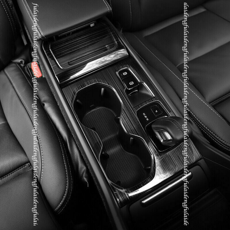 for Volvo XC40 2018-2022 Black titanium central console gear shift panel cover