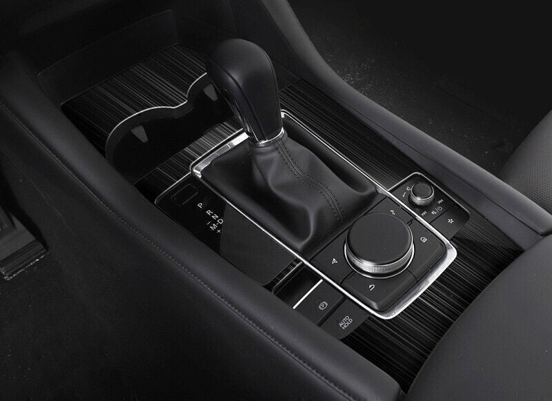 for Mazda 3 Axela 2019-2023 Black Steel Center Console Gear Shift Frame Trim 1X
