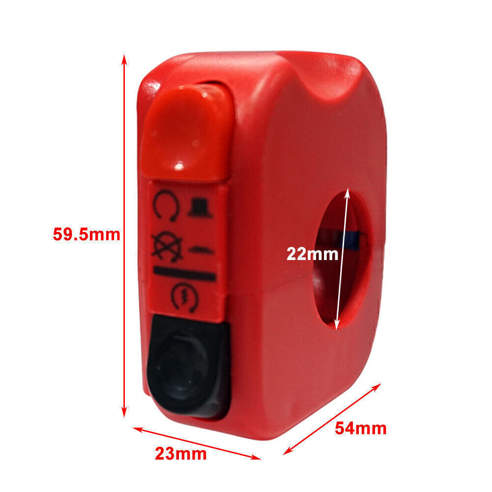 7/8 Handlebar Ignition Switch On Off Starter Engine Start Universal Blue