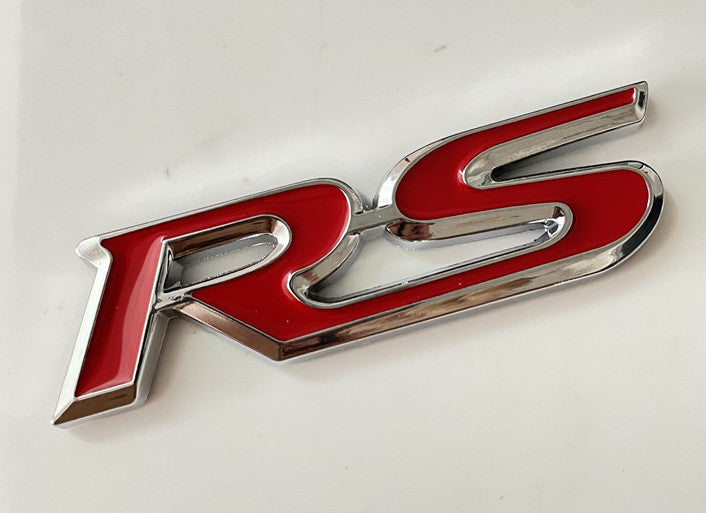 Red chrome badge for Chevrolet Camaro RS car grille