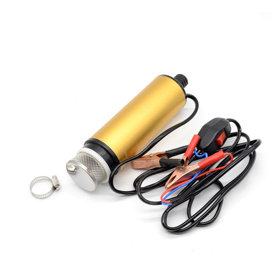 1x Electric Water Car Camping Submersible Oil Pump Belt Filter Net Transfer Tool