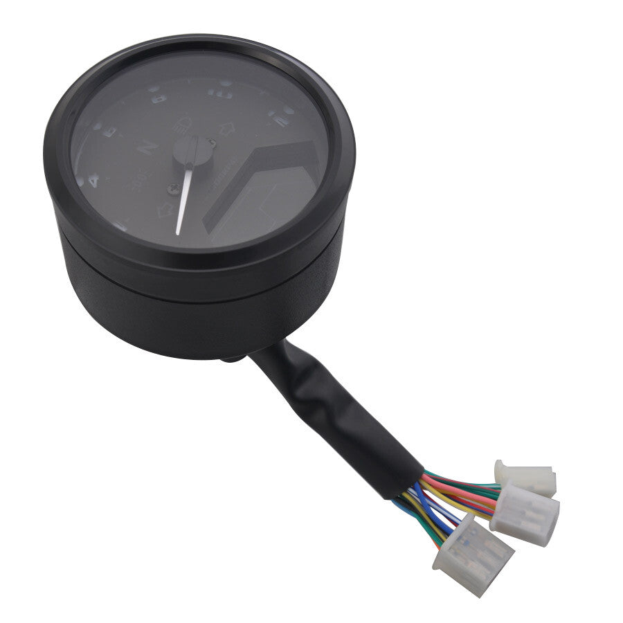 Motorcycl LCD Digital Tachometer Speedometer Odometer Gauge MPH KM/H Universal