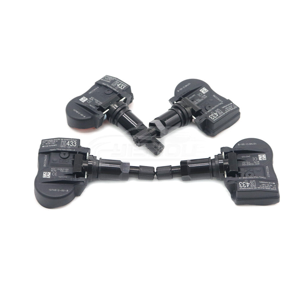 4PCS TPMS 433MHz Tire Pressure Monitoring System Sensor for Tesla 1074812-00-B