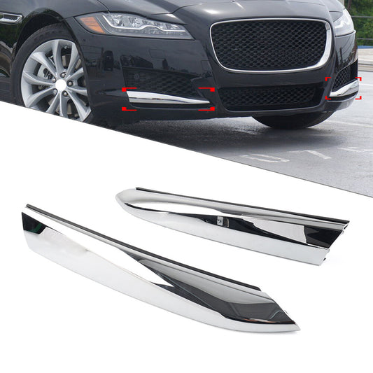 Front Bumper Fog Light Lamp Grille Insert Molding Strip Cover for Jaguar XF