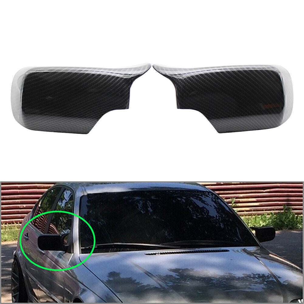 Carbon Fiber Rear View Mirror Cover Trim for BMW E46 4 door 3 Series 1998-2005