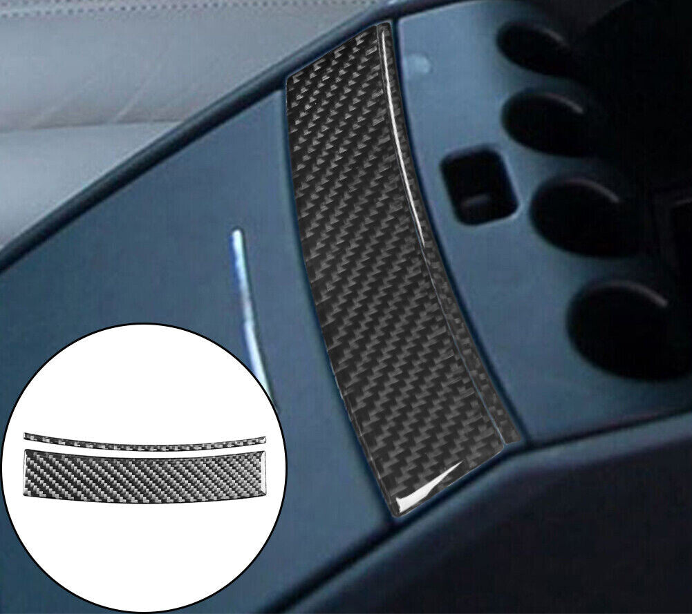 2pcs for Chrysler 300 300C Carbon Fiber Indoor Below Center Armrest Cover Trim