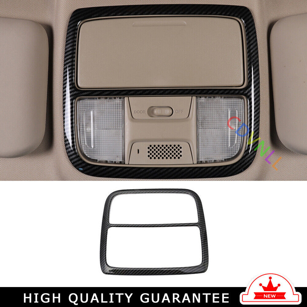 Front Reading Lamp Frame Cover Trim 1 for Honda CRV CR-V 2012-2016 Carbon Fiber