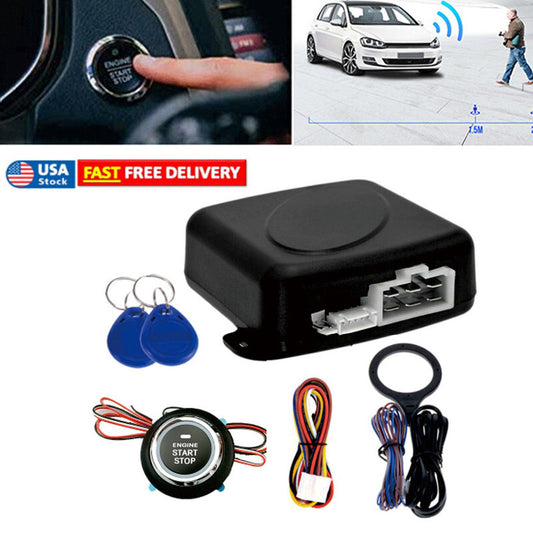 Car modification: ignition switch, engine start button, keyless entry to the US.
