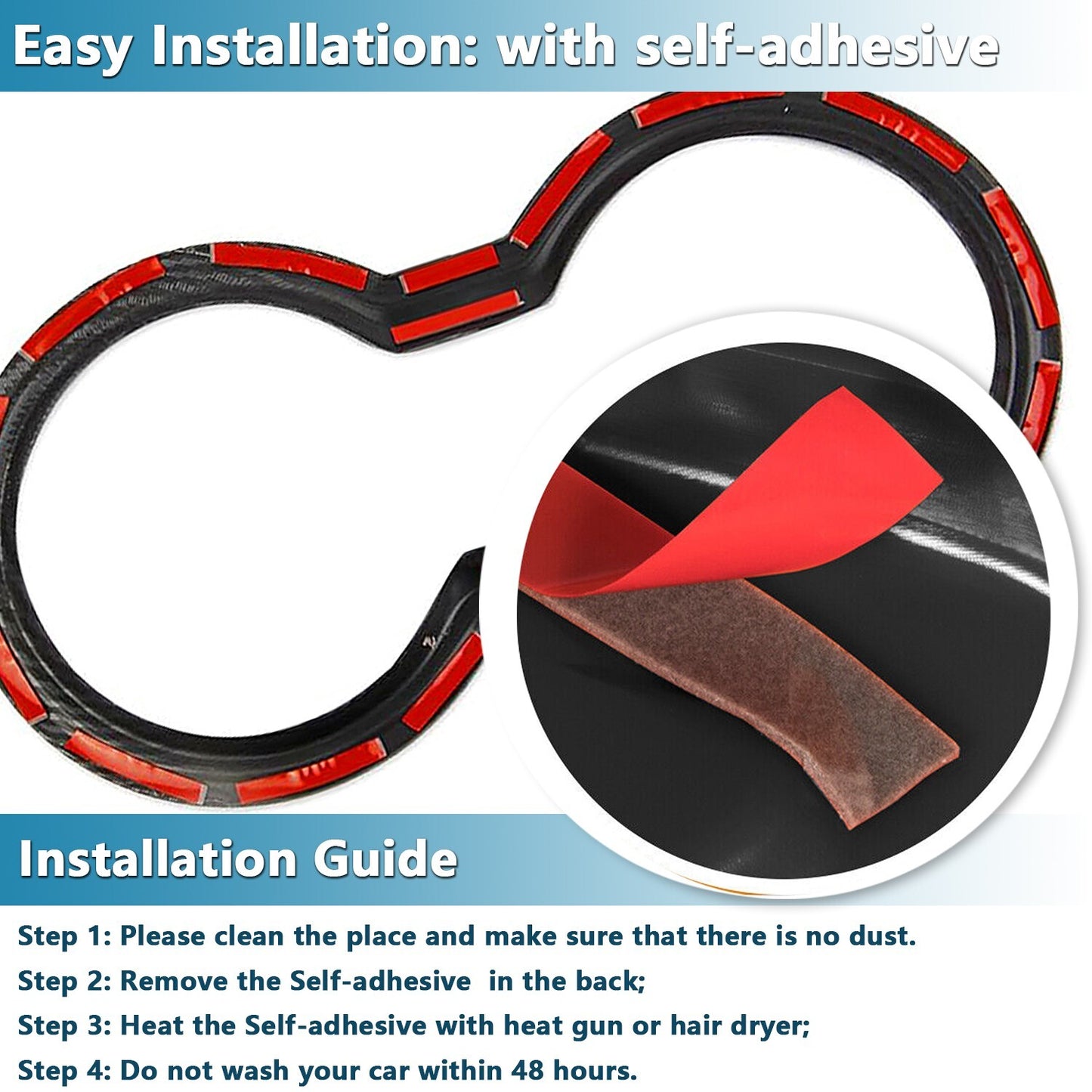 Interior Front Water Cup Holder Cover Trim Ring for Dodge for Challenger 2015-2023