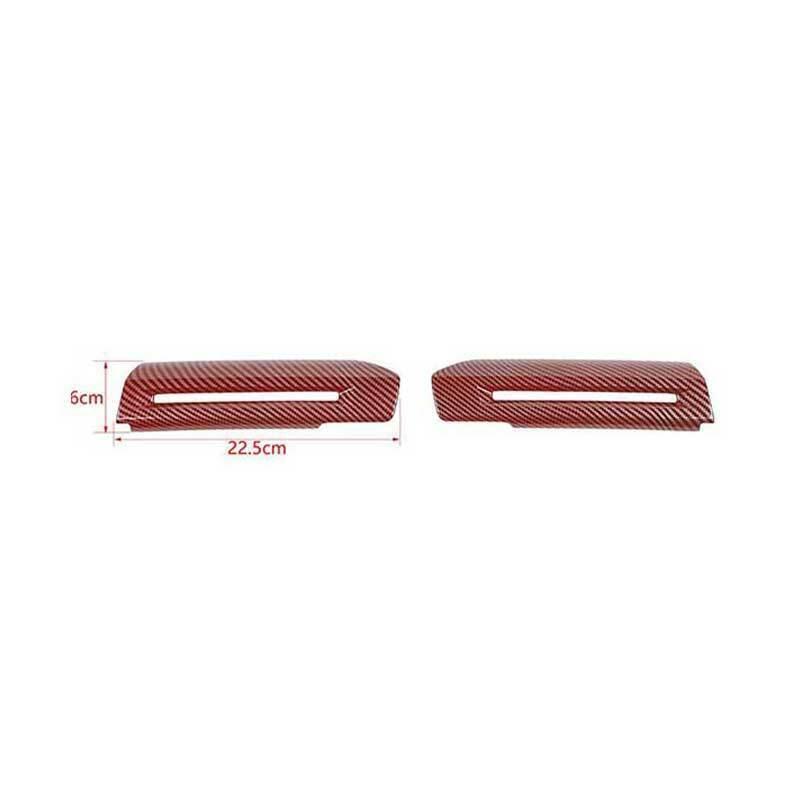 for Ford for Mustang 2015-22 Red Carbon Fiber Interior Door Handle Cover Decoration