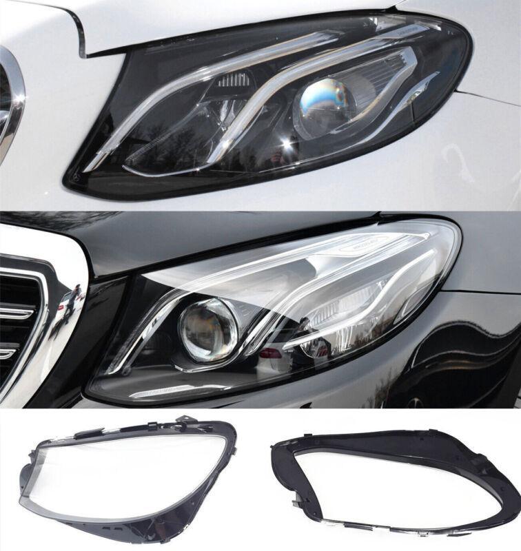 for Mercedes-Benz W213 E Class 2017 - 2020 Shell Headlight Lens Cover Pair