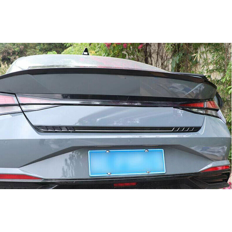 for Hyundai for Elantra 21-23 Carbon Fiber ABS Rear Trunk Lid Tailgate Strip Trim 1x