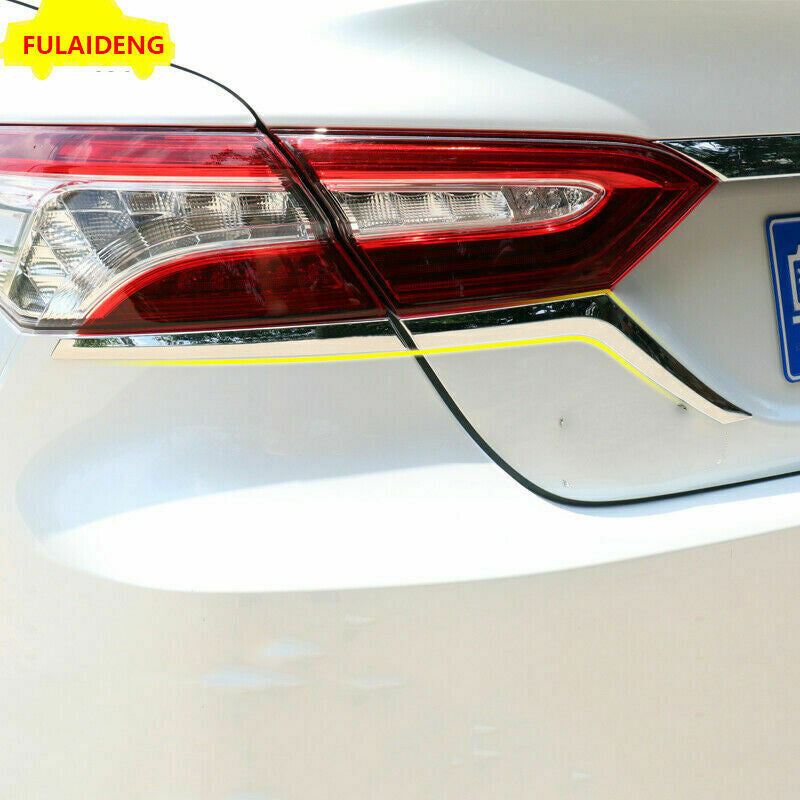 for Toyota for Camry 2018-2023 Chrome Rear Tail Light Lamp Lower Eyelids Cover Trim