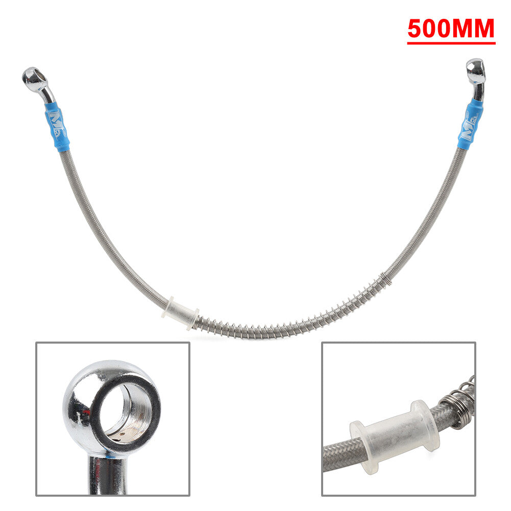 50cm DOT Motorcycle Motorbike Braided Steel Brake Clutch Oil Hose Line Pipe