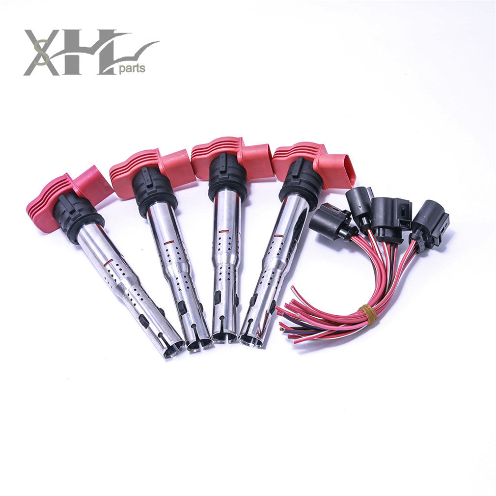 4Sets of Connector PlugIgnition Coil for AUDI for A4 S4 Q5 R8 for VW Touareg 06E905115E