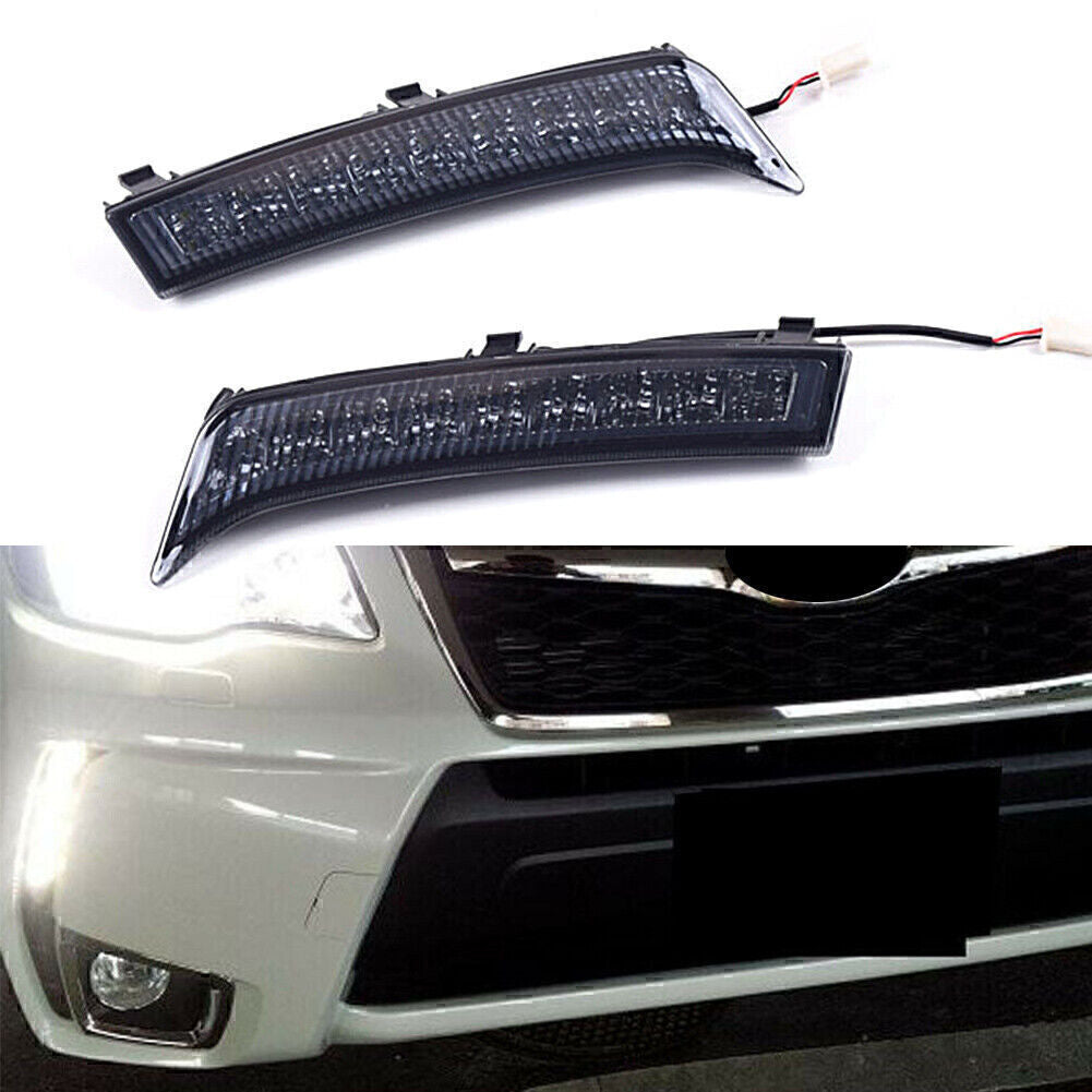 2X LED DRL Daytime Running Light Fog Lamp Kits for Subaru Forester 2013-2018 14
