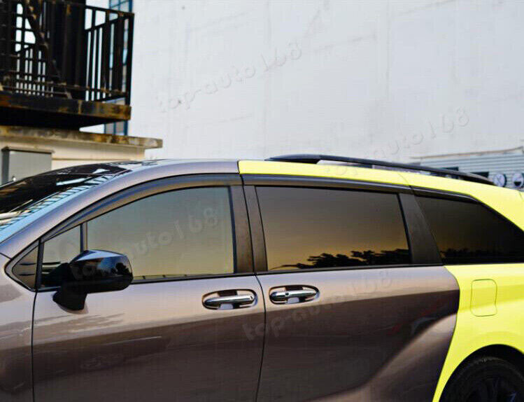 for Toyota for Sienna 2021-23 Black Window Visor Vent Shade Sun Rain Guard Cover 6x
