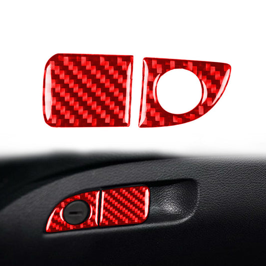 Carbon Fiber for Co -pilot Glove Box Handle Cover Trim FIT Doge for Challenger Charger